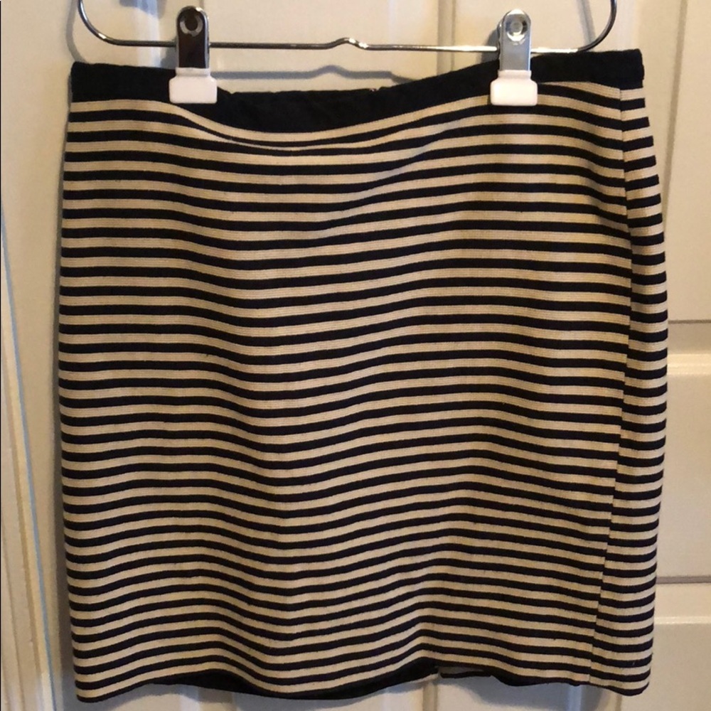 Navy Striped Skirt